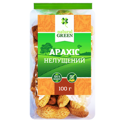 Арахис нелущеный, 100г Natural Green