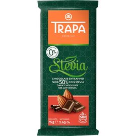 Шоколад Trapa Stevia чорний 50%, 75г