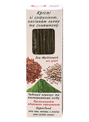 Кріспі зі спіруліною, насінням льону та соняшнику 140г