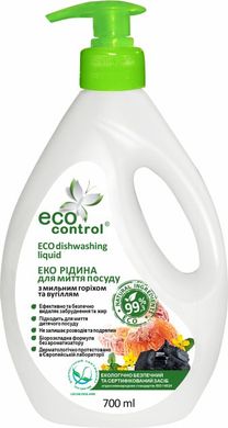 Рідина ECO Control для миття посуду з мильним горіхом та вугіллям, 700мл