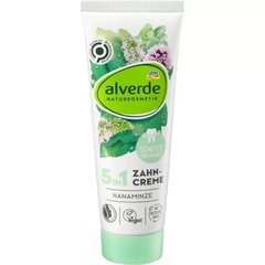 Bio-Зубная паста мята + фторид натрия, Alverde, 75мл