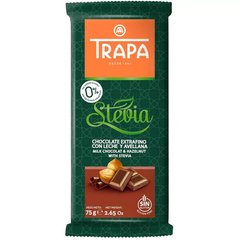 Шоколад Trapa Stevia молочний з фундуком, 75г